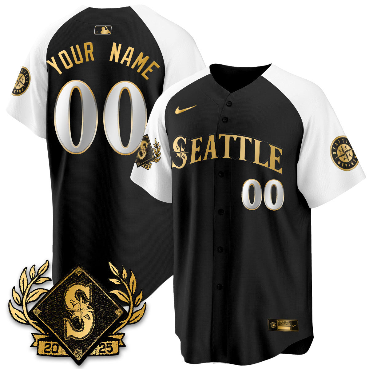 Seattle Mariners 2025 Series Gold Jersey - All Stitched