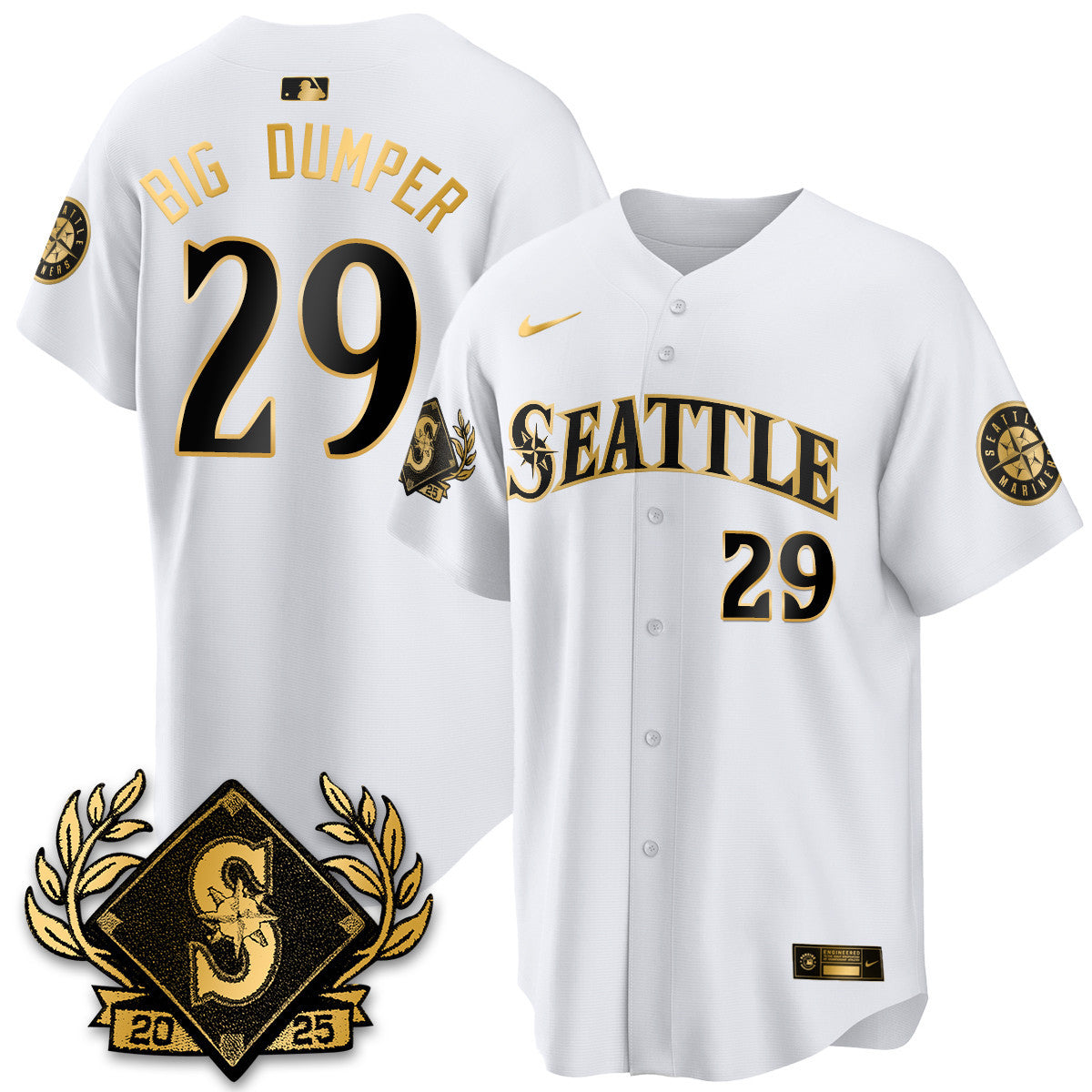 Seattle Mariners 2025 Series Gold Jersey - All Stitched