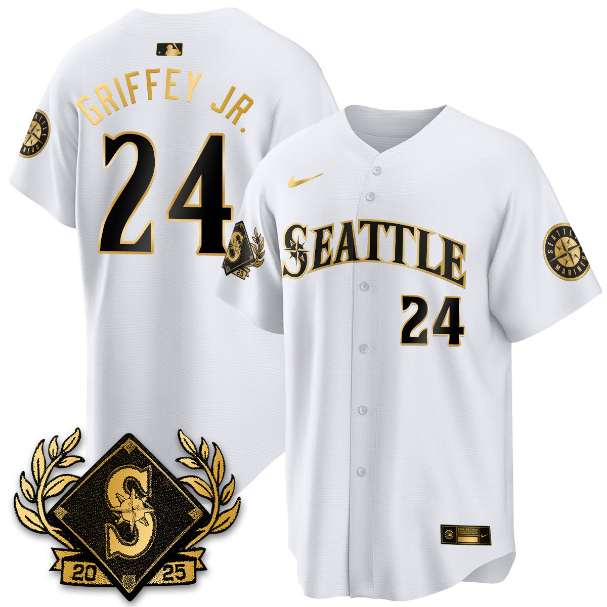 Seattle Mariners 2025 Series Gold Jersey - All Stitched