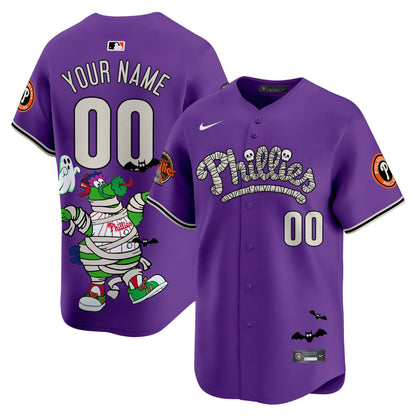 Phillies Phanatic Halloween Vapor Limited Custom Jersey - Printed