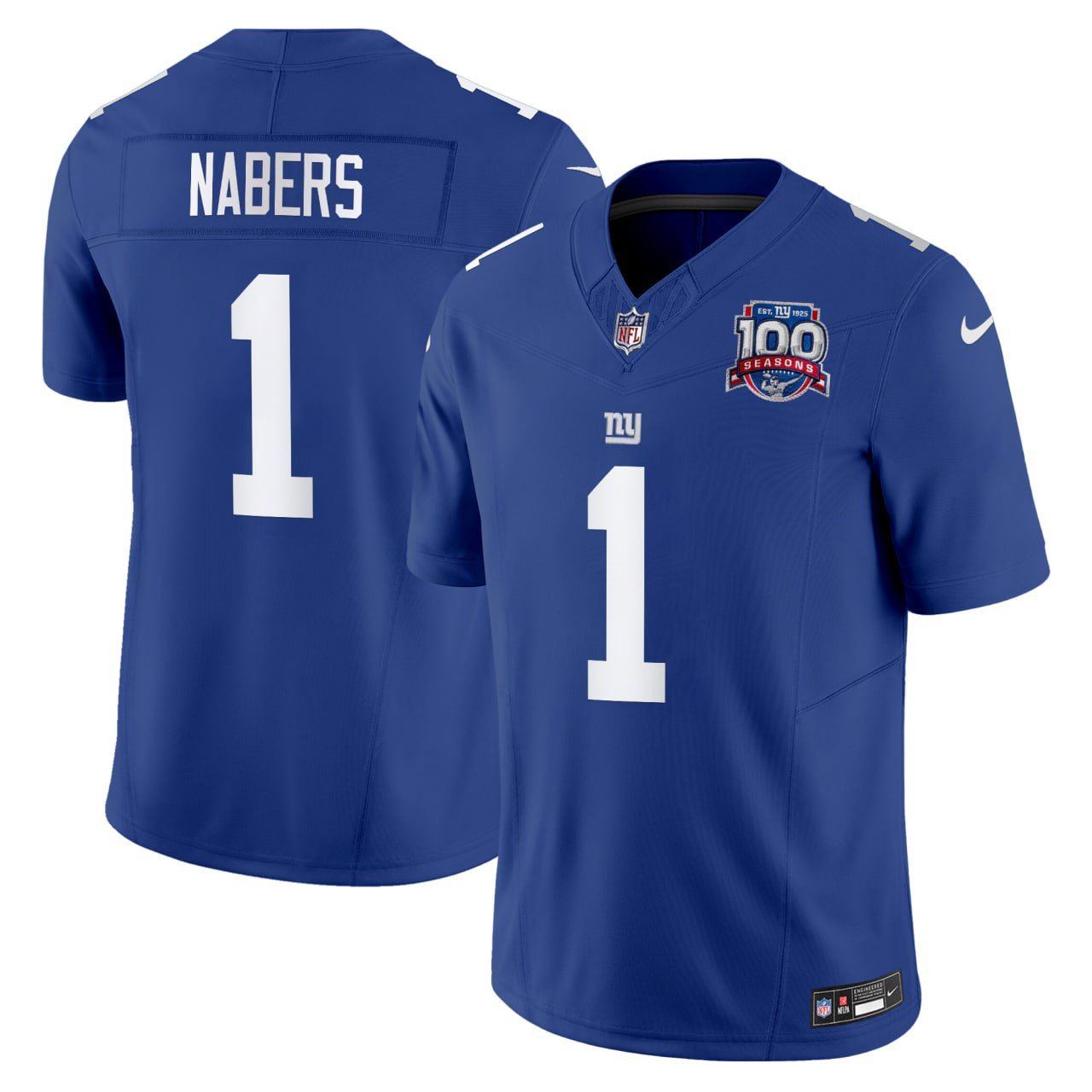 Malik Nabers New York Giants Royal Jersey - All Stitched