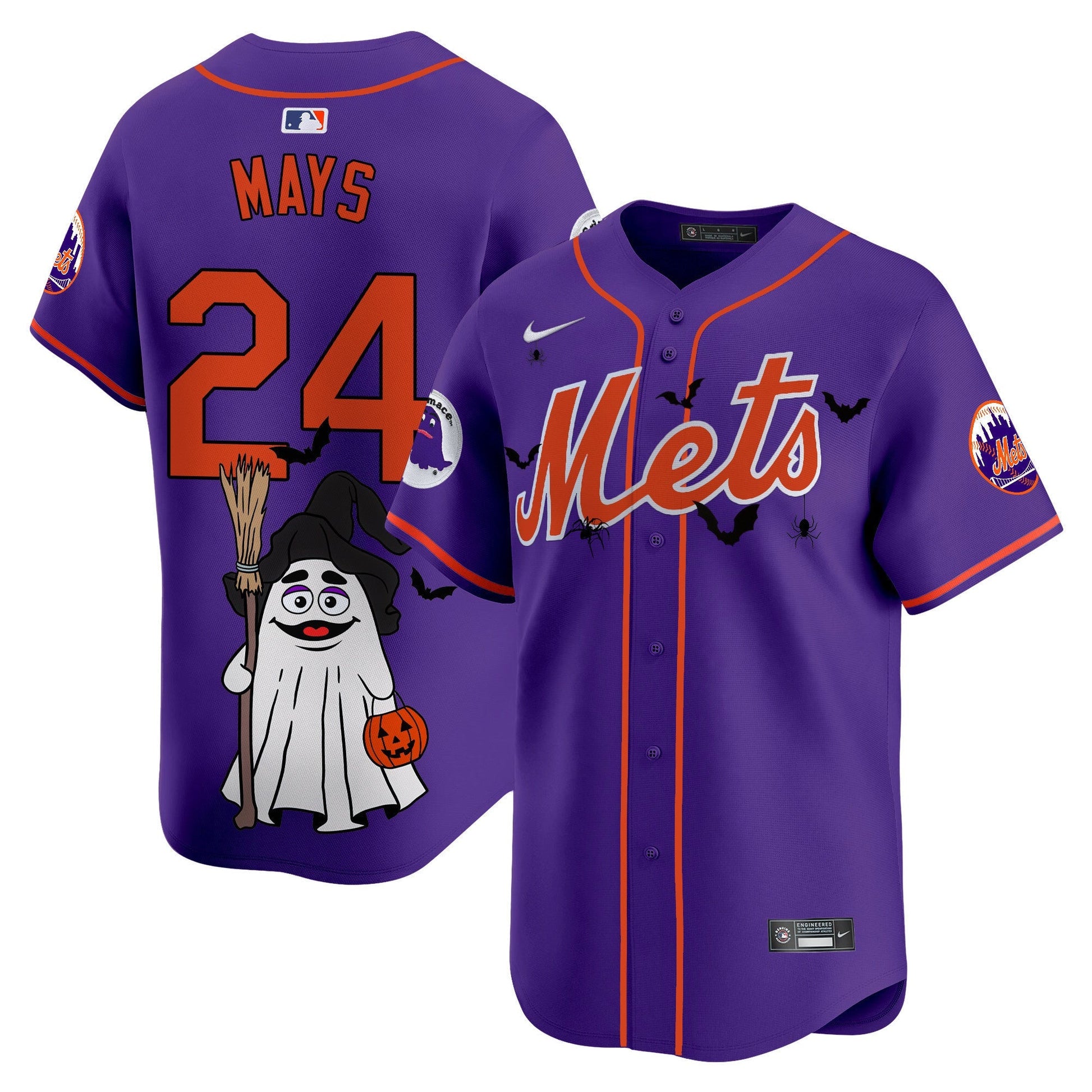 Men'sMets Grimace Halloween Vapor Premier Limited Jersey V2- Printed