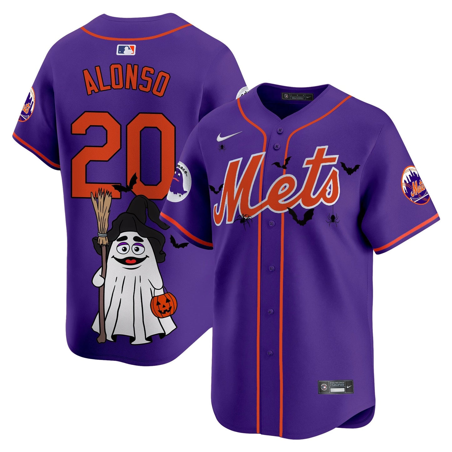 Men'sMets Grimace Halloween Vapor Premier Limited Jersey V2- Printed