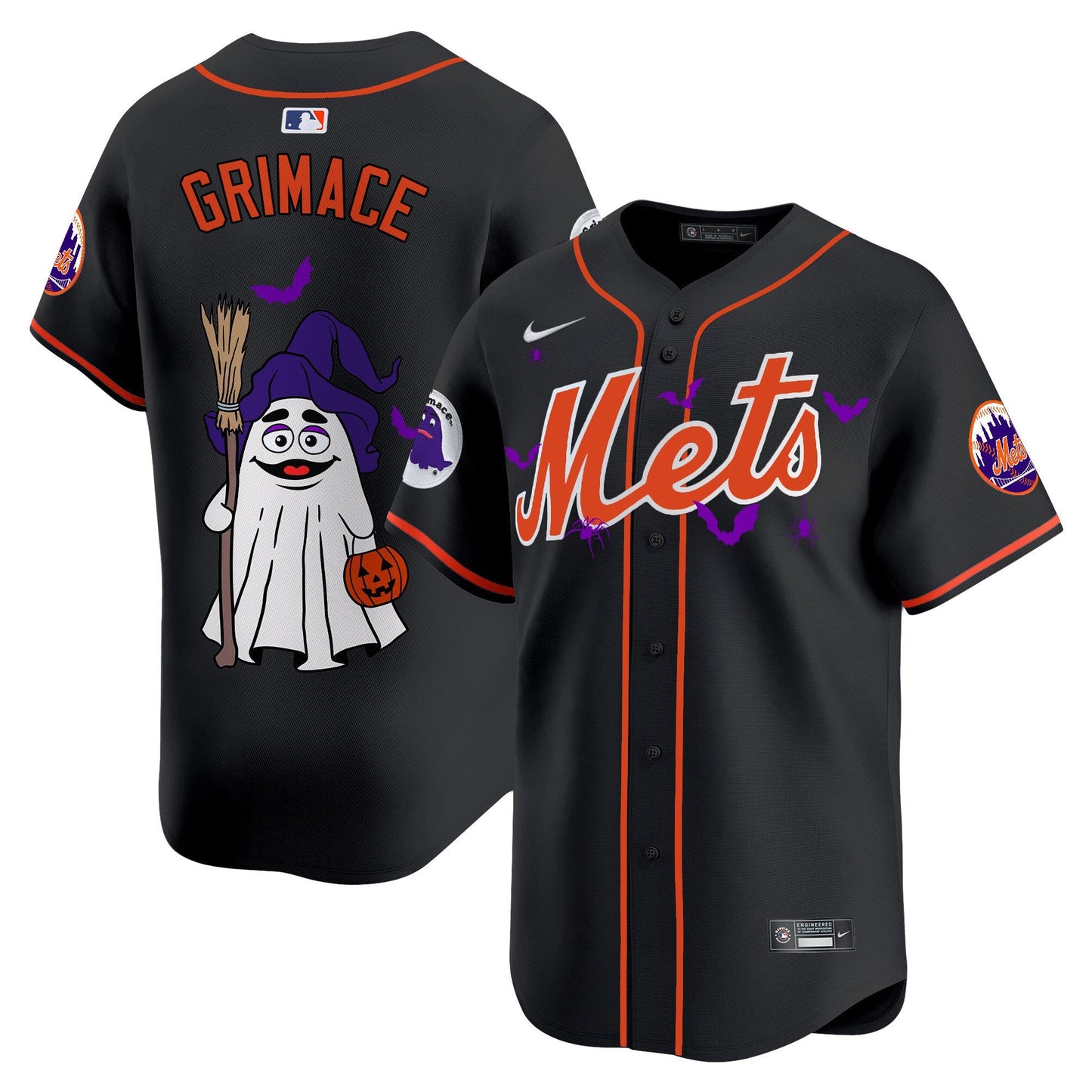 Men'sMets Grimace Halloween Vapor Premier Limited Jersey V2- Printed