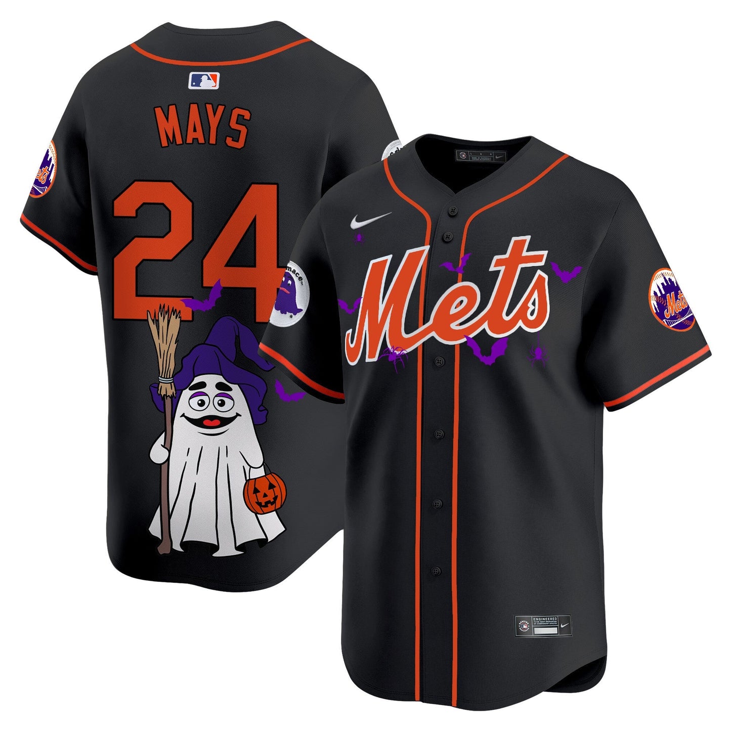 Men'sMets Grimace Halloween Vapor Premier Limited Jersey V2- Printed