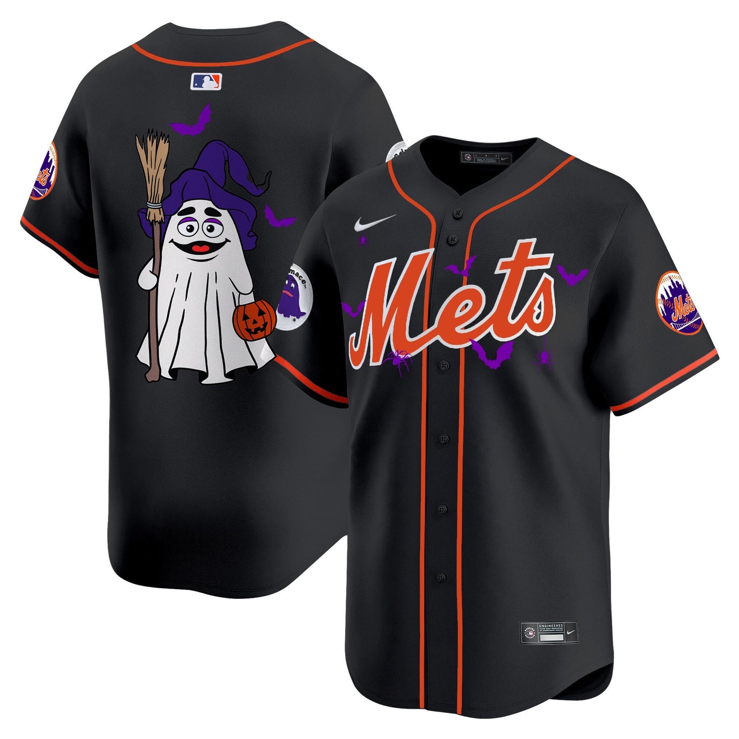 Men'sMets Grimace Halloween Vapor Premier Limited Jersey V2- Printed