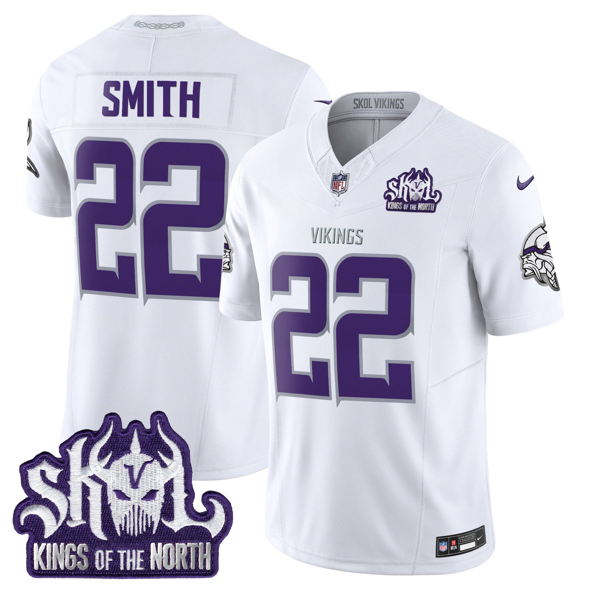 Men's Minnesota Vikings 2025 Winter Warrior Skol Patch Vapor Limited Jersey - All Stitched