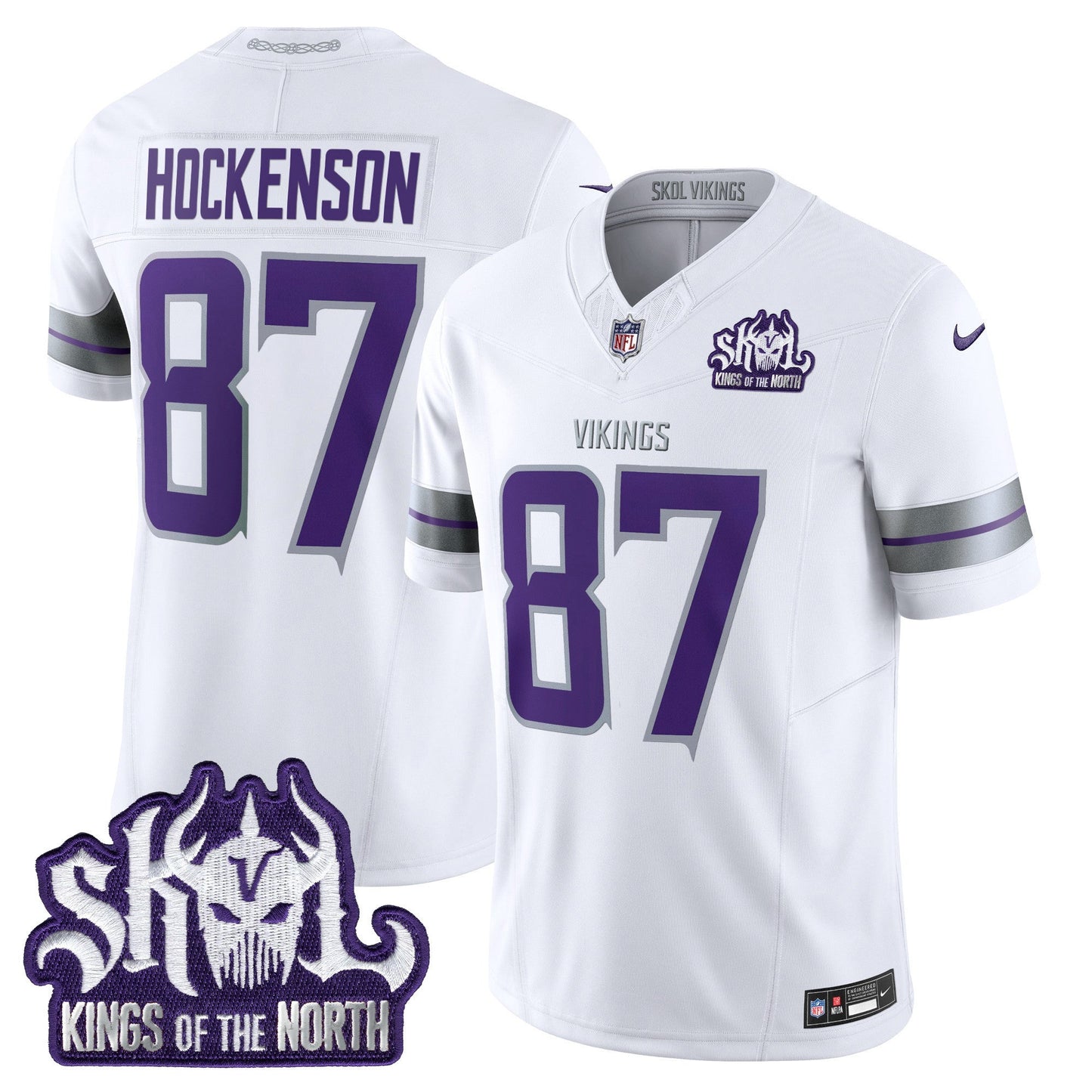 Men's Minnesota Vikings 2025 Winter Warrior Skol Patch Vapor Limited Jersey - All Stitched