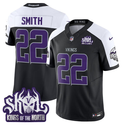 Men's Minnesota Vikings 2025 Winter Warrior Skol Patch Vapor Limited Jersey - All Stitched
