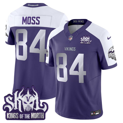 Men's Minnesota Vikings 2025 Winter Warrior Skol Patch Vapor Limited Jersey - All Stitched