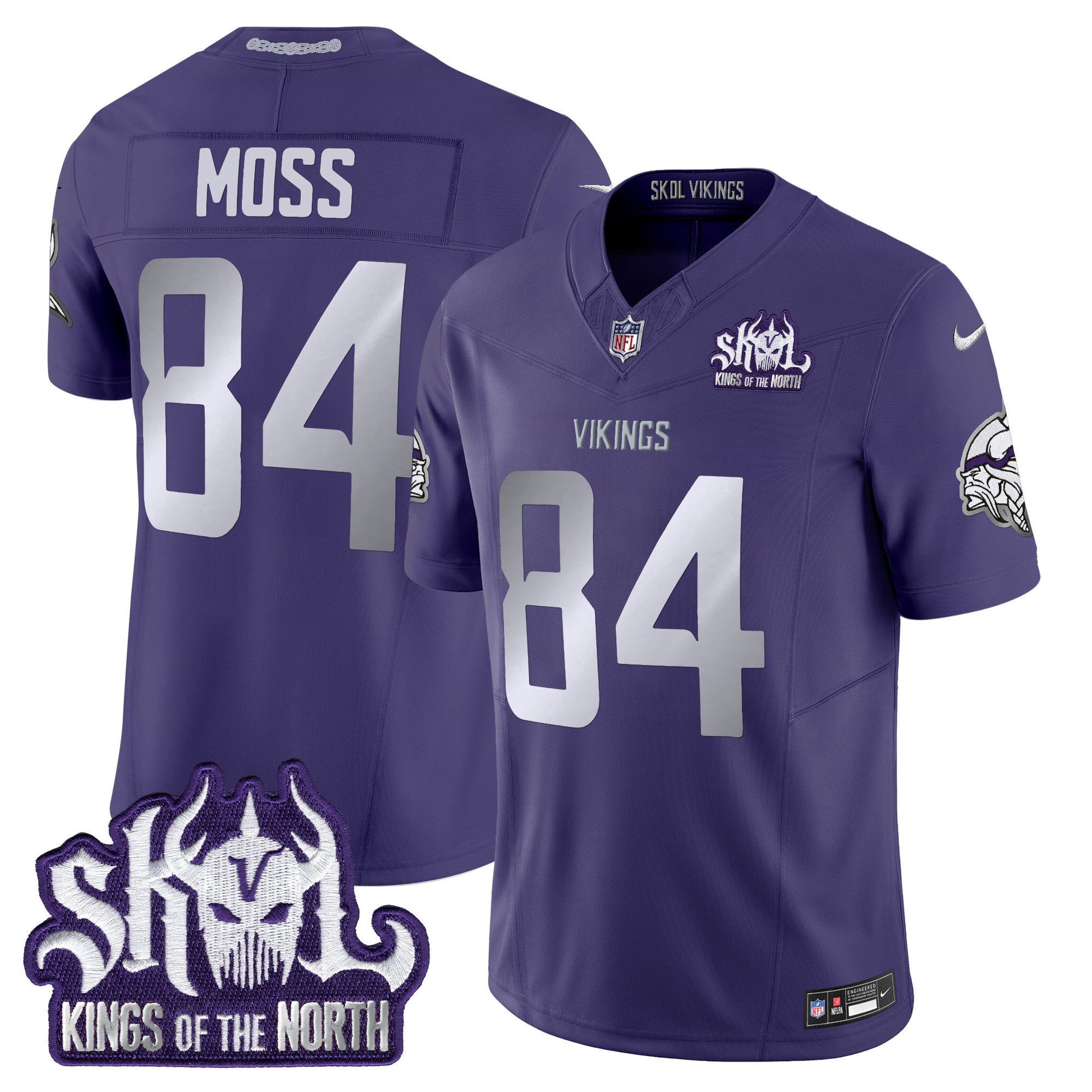 Men's Minnesota Vikings 2025 Winter Warrior Skol Patch Vapor Limited Jersey - All Stitched
