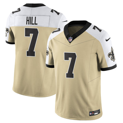 Men's New Orleans Saints Golds Alternate Patch "C" Vapor Limited Jersey - All Stitched