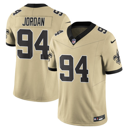 Men's New Orleans Saints Golds Alternate Patch "C" Vapor Limited Jersey - All Stitched
