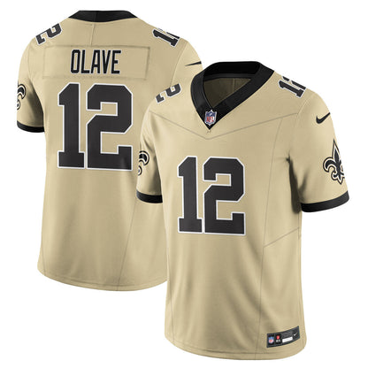 Men's New Orleans Saints Golds Alternate Patch "C" Vapor Limited Jersey - All Stitched