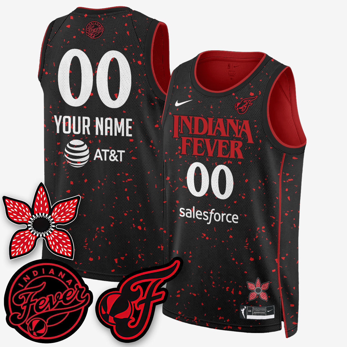 Custom Indiana Fever 'Stranger Things' Jersey - Stitched