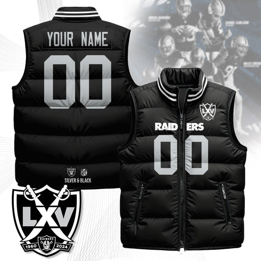 Custom Las Vegas Raiders Unisex Puffer Vest