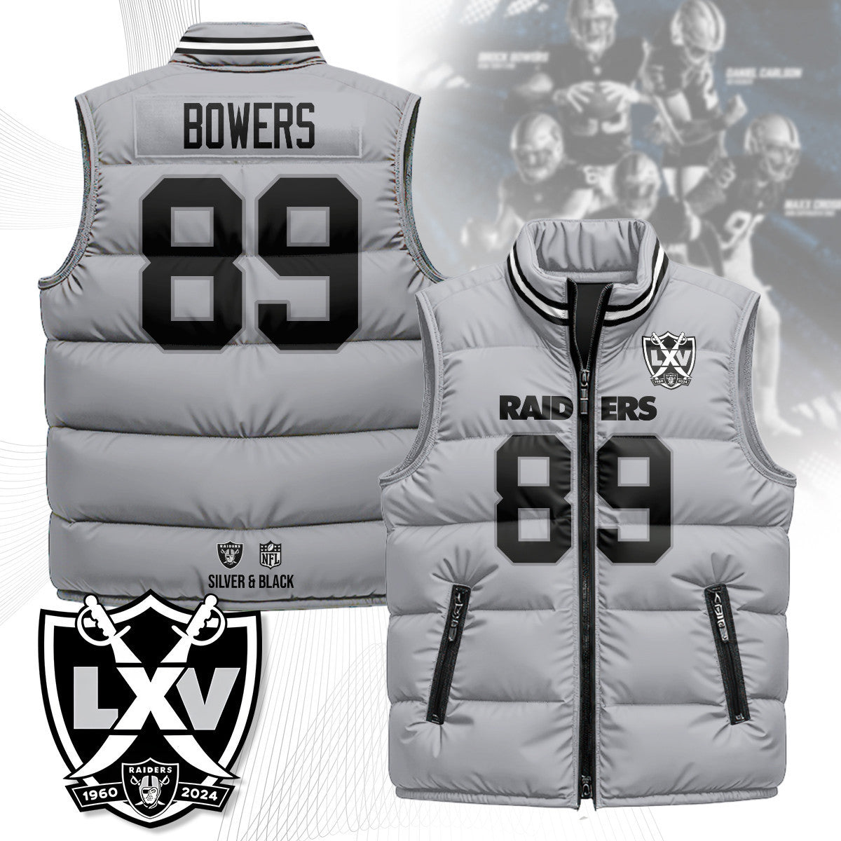 Las Vegas Raiders Unisex Puffer Vest