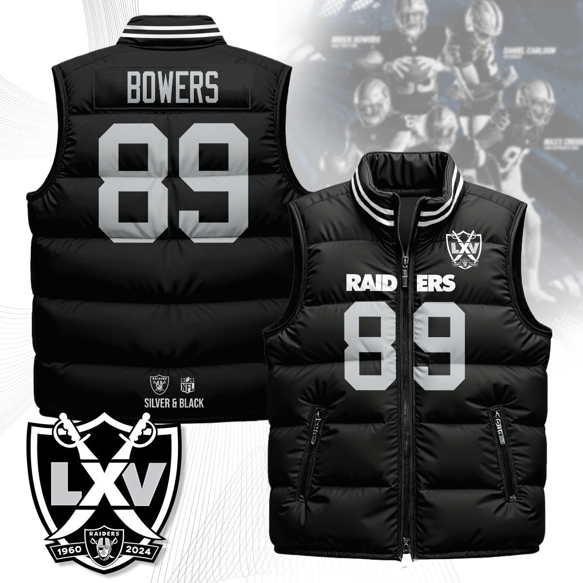 Las Vegas Raiders Unisex Puffer Vest