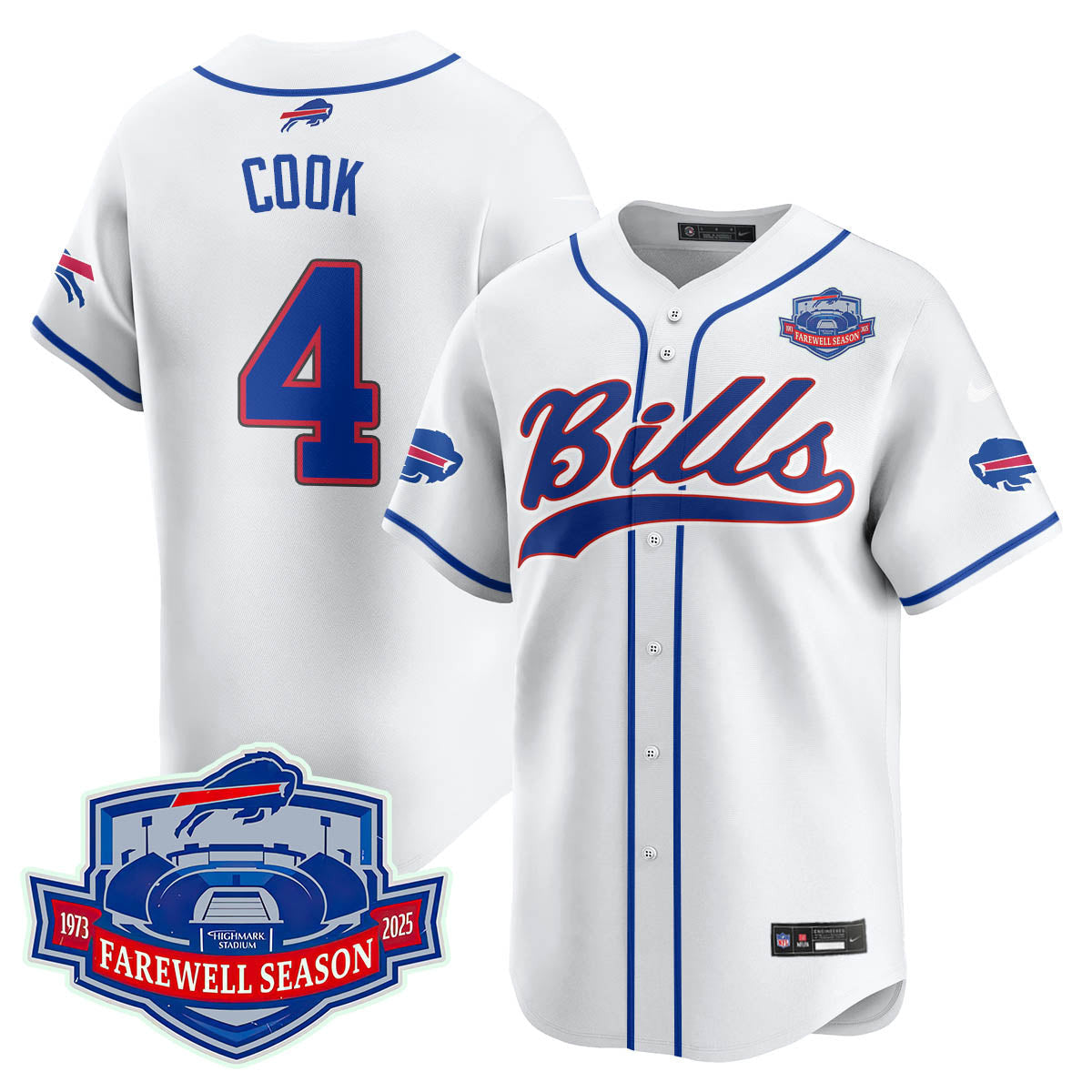 BUF 2025 Baseball Jersey All Stitched - Farewell to Highmark Stadium