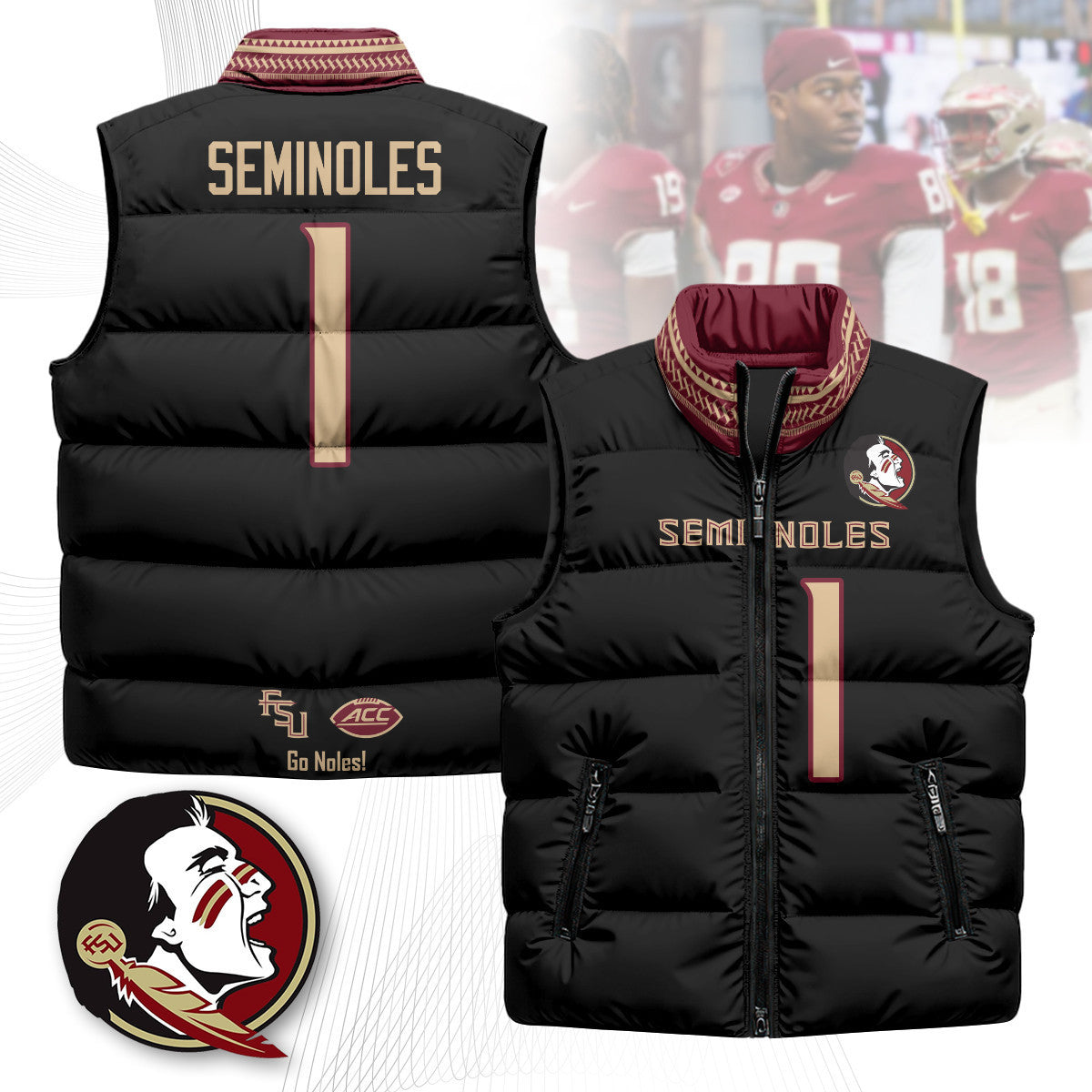 Florida State Seminoles Unisex Puffer Vest