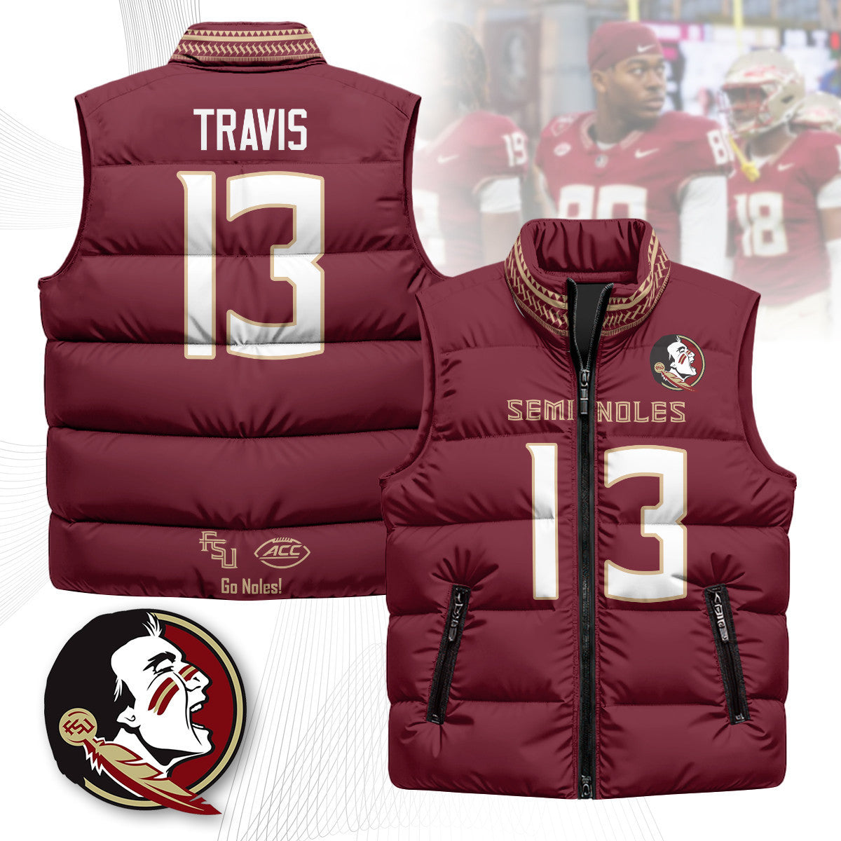 Florida State Seminoles Unisex Puffer Vest