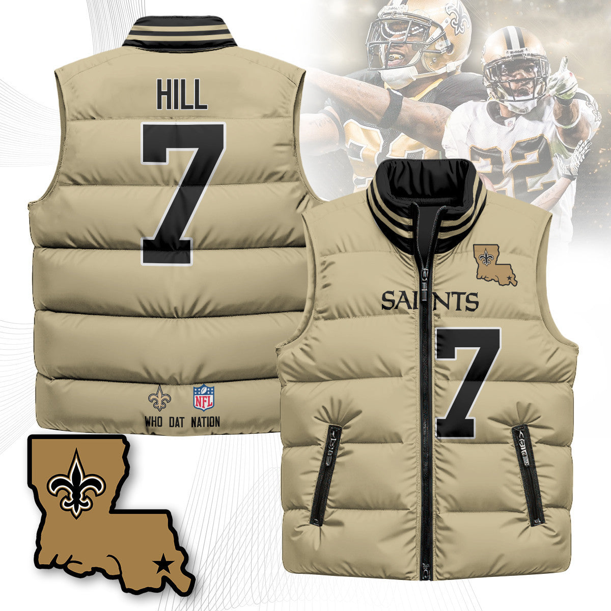 New Orleans Saints Unisex Puffer Vest