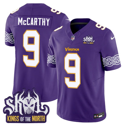 MIN King Of The North Patch Throwback Vapor Limited Jersey V2 - All Stitched