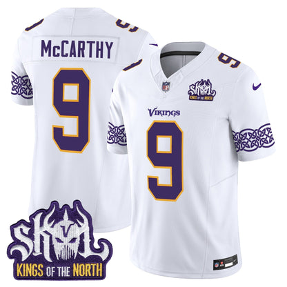 MIN King Of The North Patch Throwback Vapor Limited Jersey V2 - All Stitched
