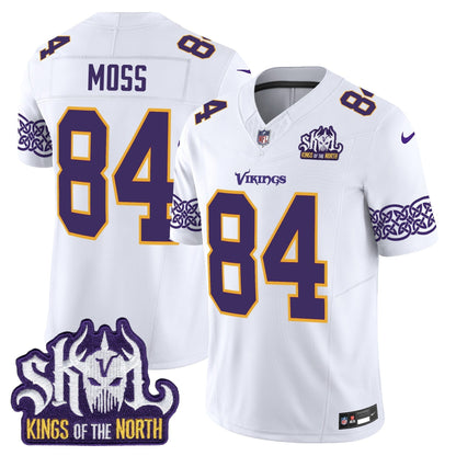 MIN King Of The North Patch Throwback Vapor Limited Jersey V2 - All Stitched