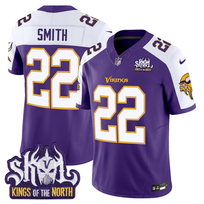 MIN King Of The North Patch Throwback Vapor Limited Jersey V2 - All Stitched