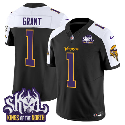 MIN King Of The North Patch Throwback Vapor Limited Jersey V2 - All Stitched
