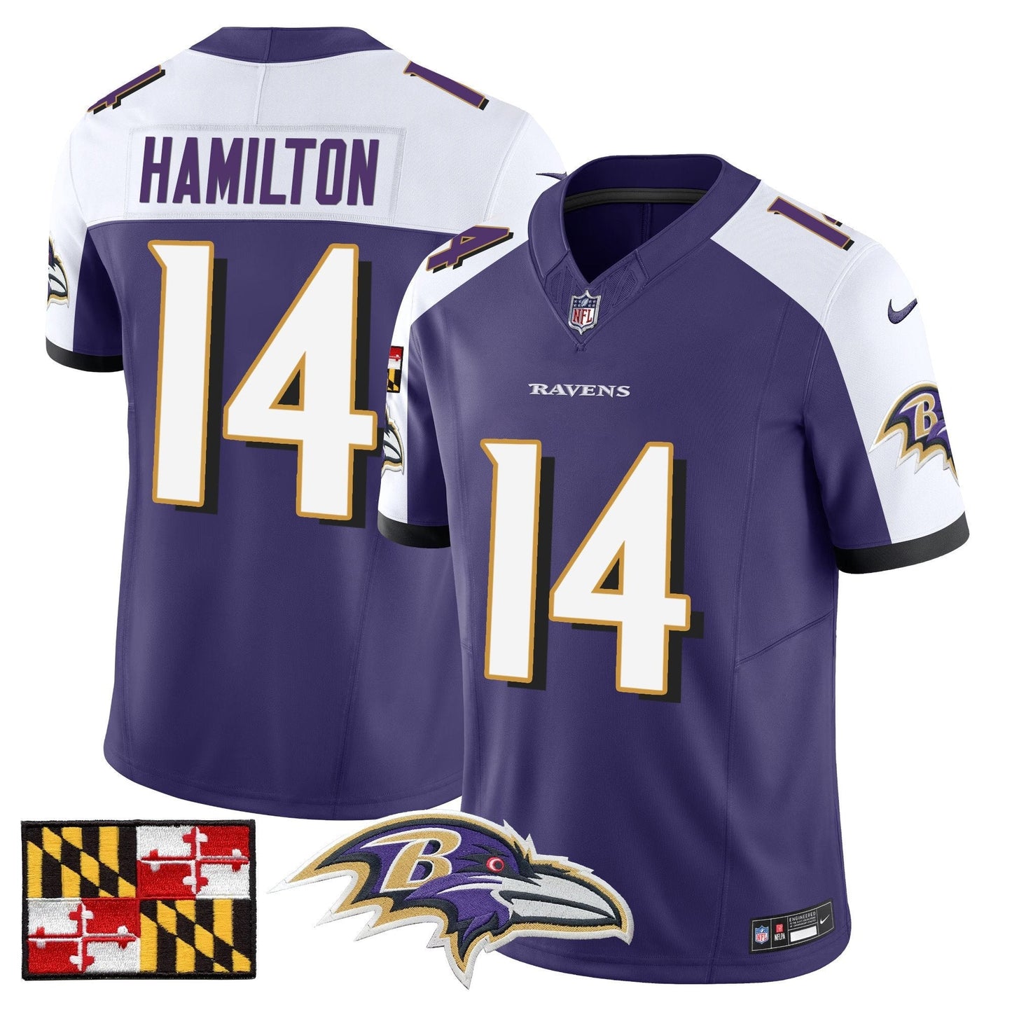 BAL 2024 Maryland Flag Vapor Limited Jersey - All Stitched