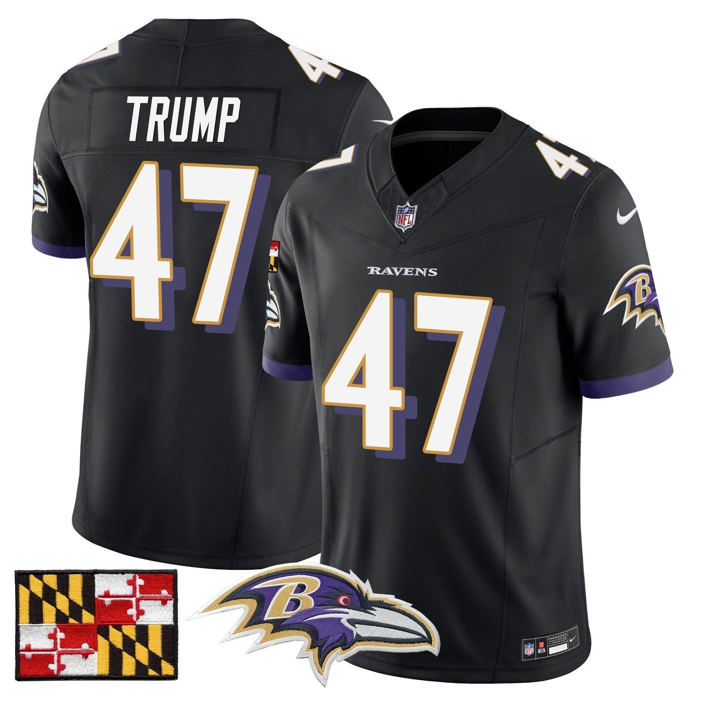 BAL 2024 Maryland Flag Vapor Limited Jersey - All Stitched