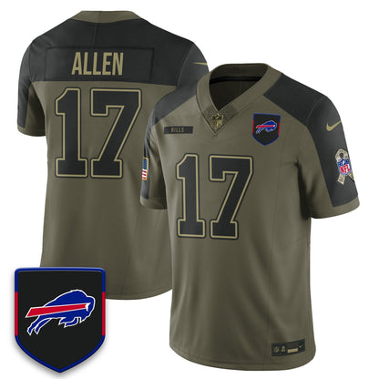 Buffalo Bills 2025 Salute to Service Limited Jersey - All Stitched