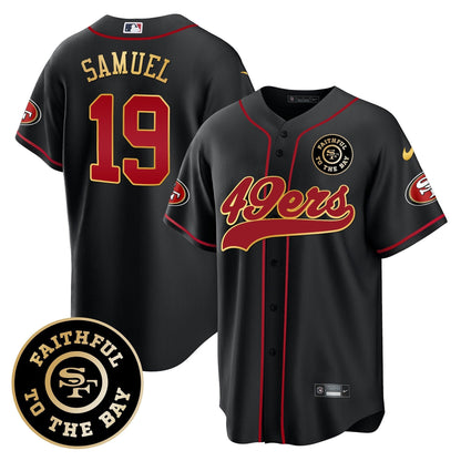 49ers Faithful To The Bay Patch Baseball Jersey - All Stitched