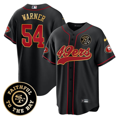 49ers Faithful To The Bay Patch Baseball Jersey - All Stitched