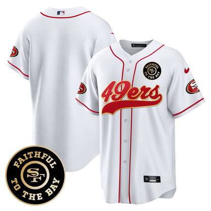 49ers Faithful To The Bay Patch Baseball Jersey - All Stitched