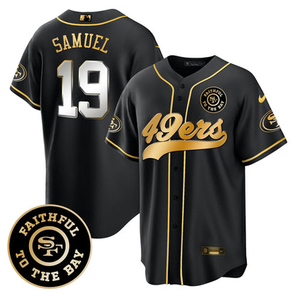 Men's 49ers Faithful To The Bay Patch Baseball Jersey - All Stitched