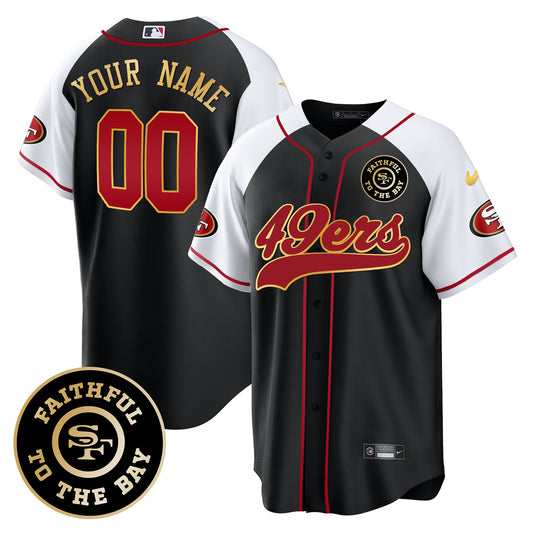 49ers Faithful To The Bay Patch Baseball Custom Jersey - All Stitched