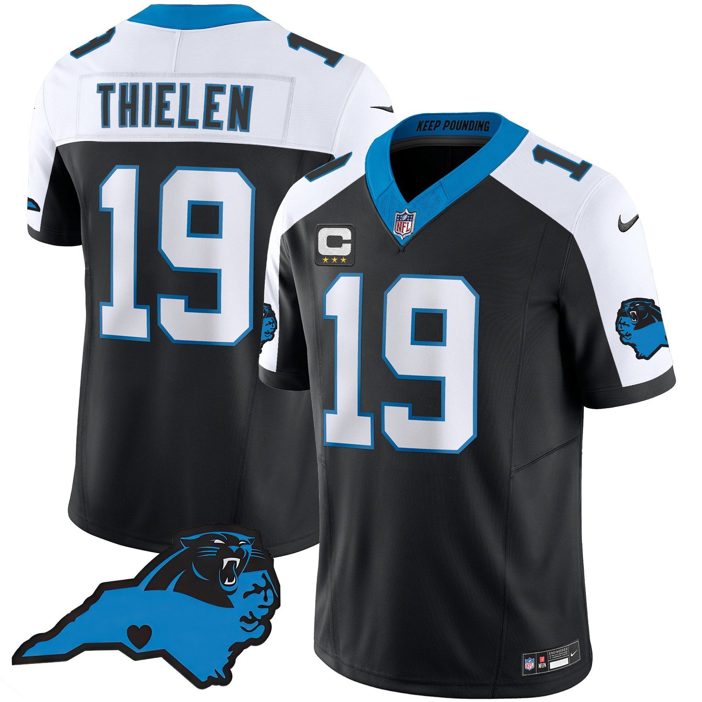 Men's Panthers Vapor Limited Jersey - Carolina Patch - All Stitched