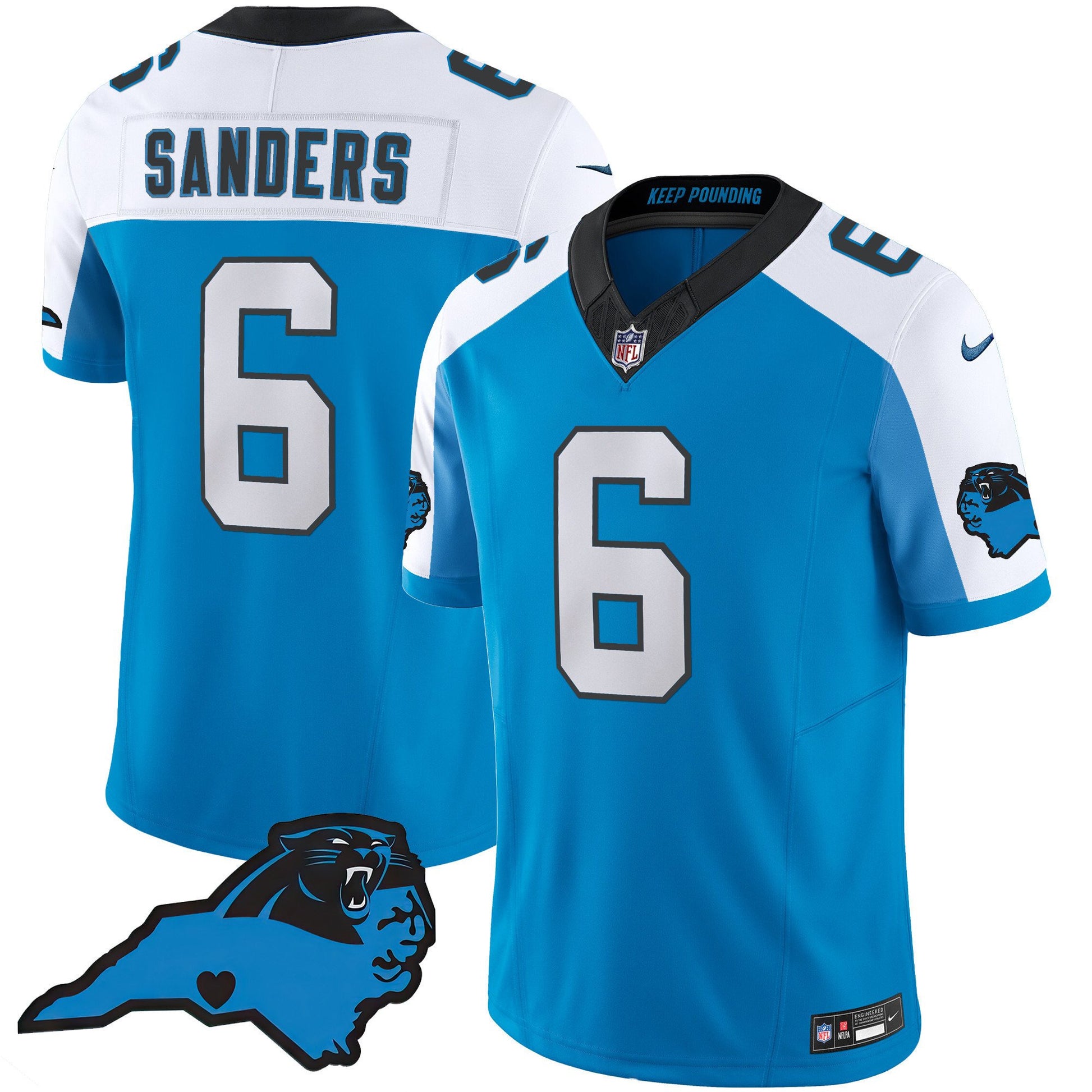 Men's Panthers Vapor Limited Jersey - Carolina Patch - All Stitched