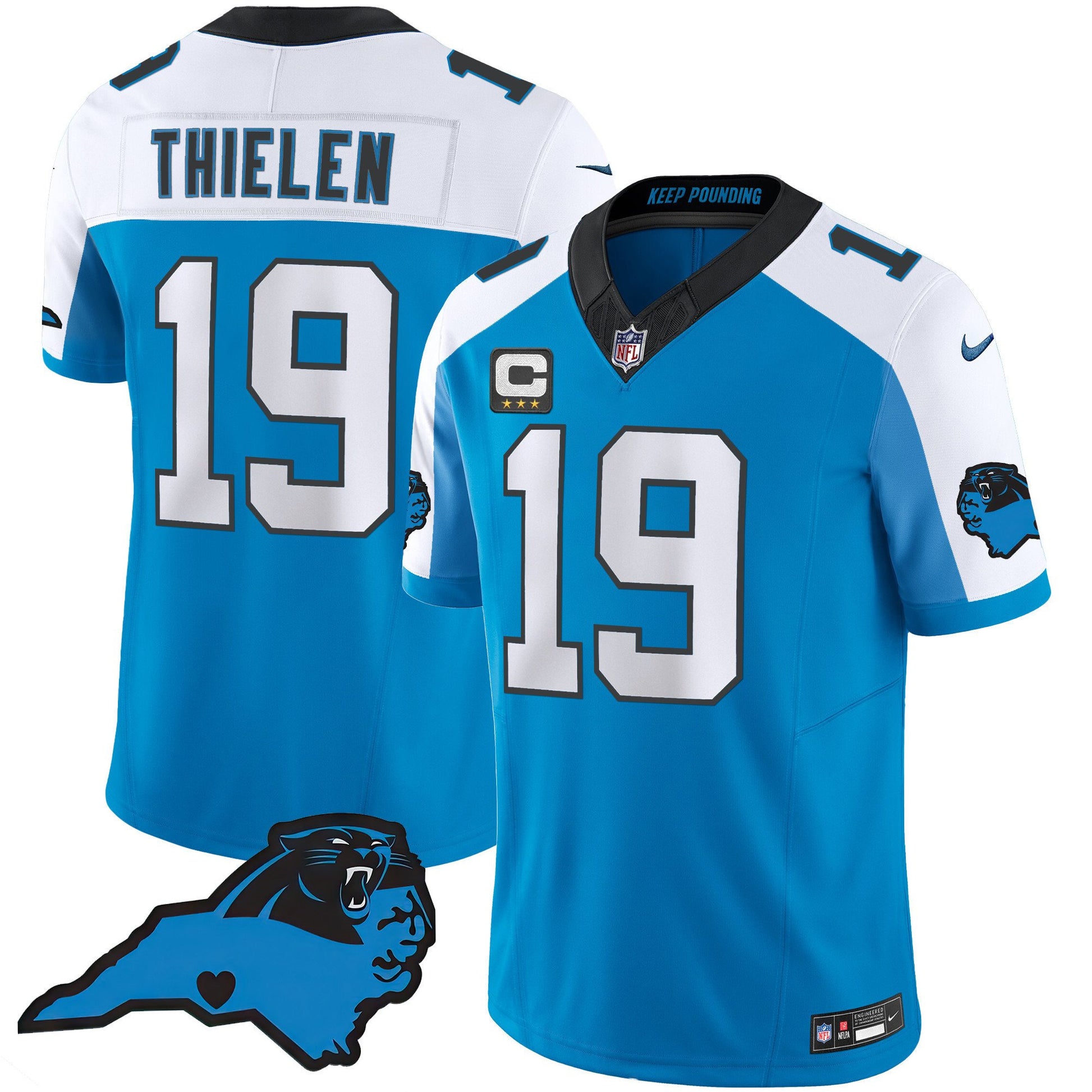 Men's Panthers Vapor Limited Jersey - Carolina Patch - All Stitched