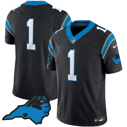 Men's Panthers Vapor Limited Jersey - Carolina Patch - All Stitched