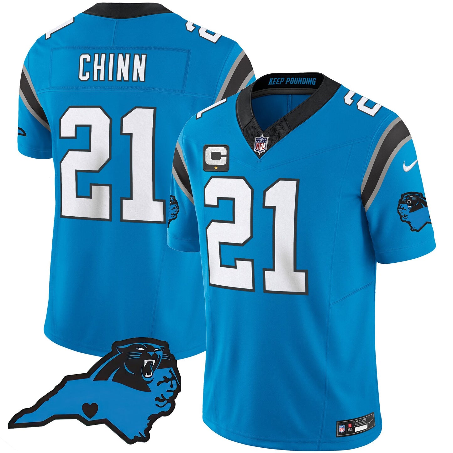 Men's Panthers Vapor Limited Jersey - Carolina Patch - All Stitched