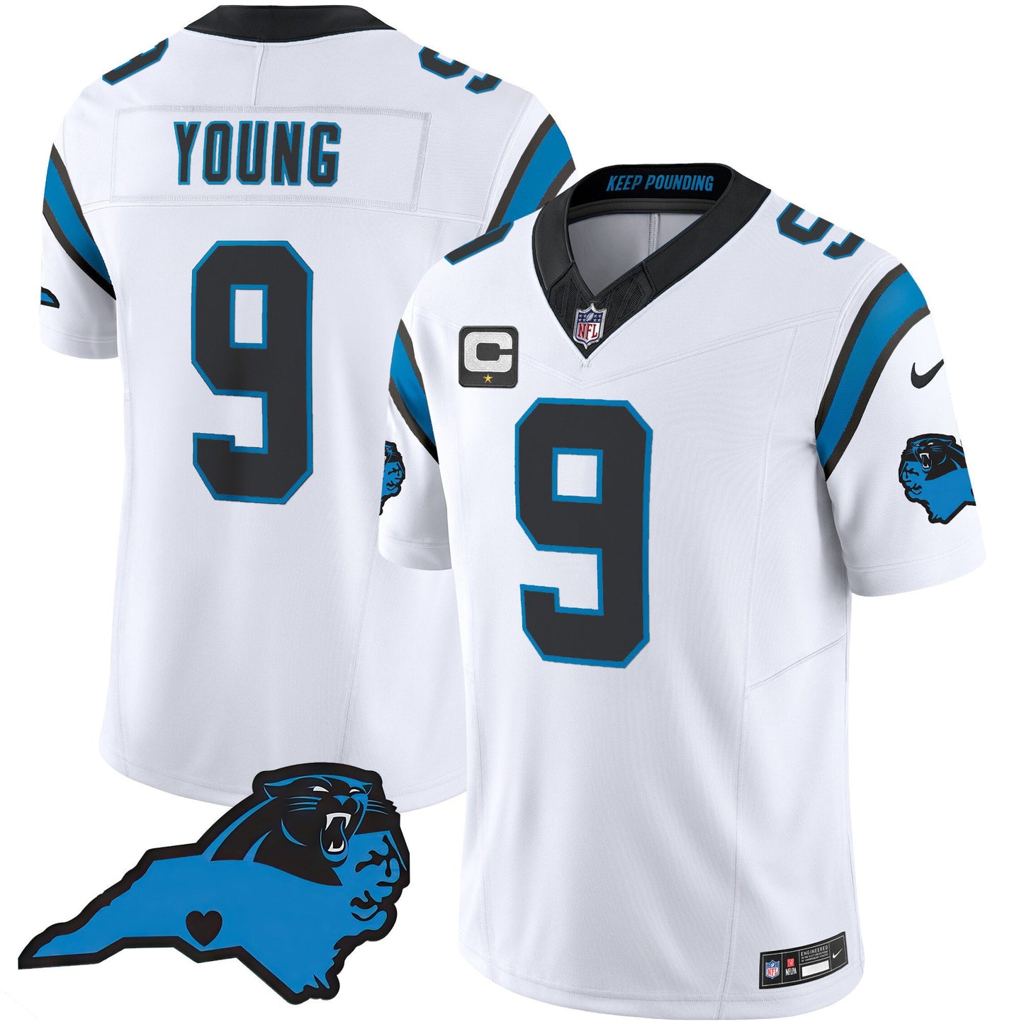Men's Panthers Vapor Limited Jersey - Carolina Patch - All Stitched