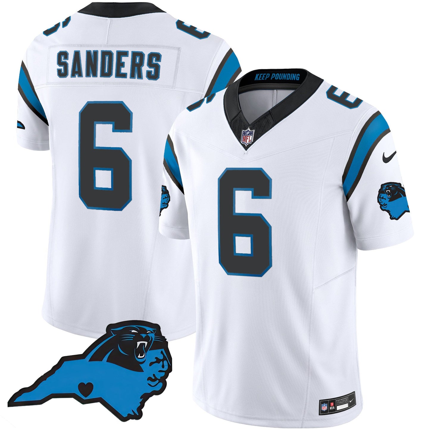 Men's Panthers Vapor Limited Jersey - Carolina Patch - All Stitched