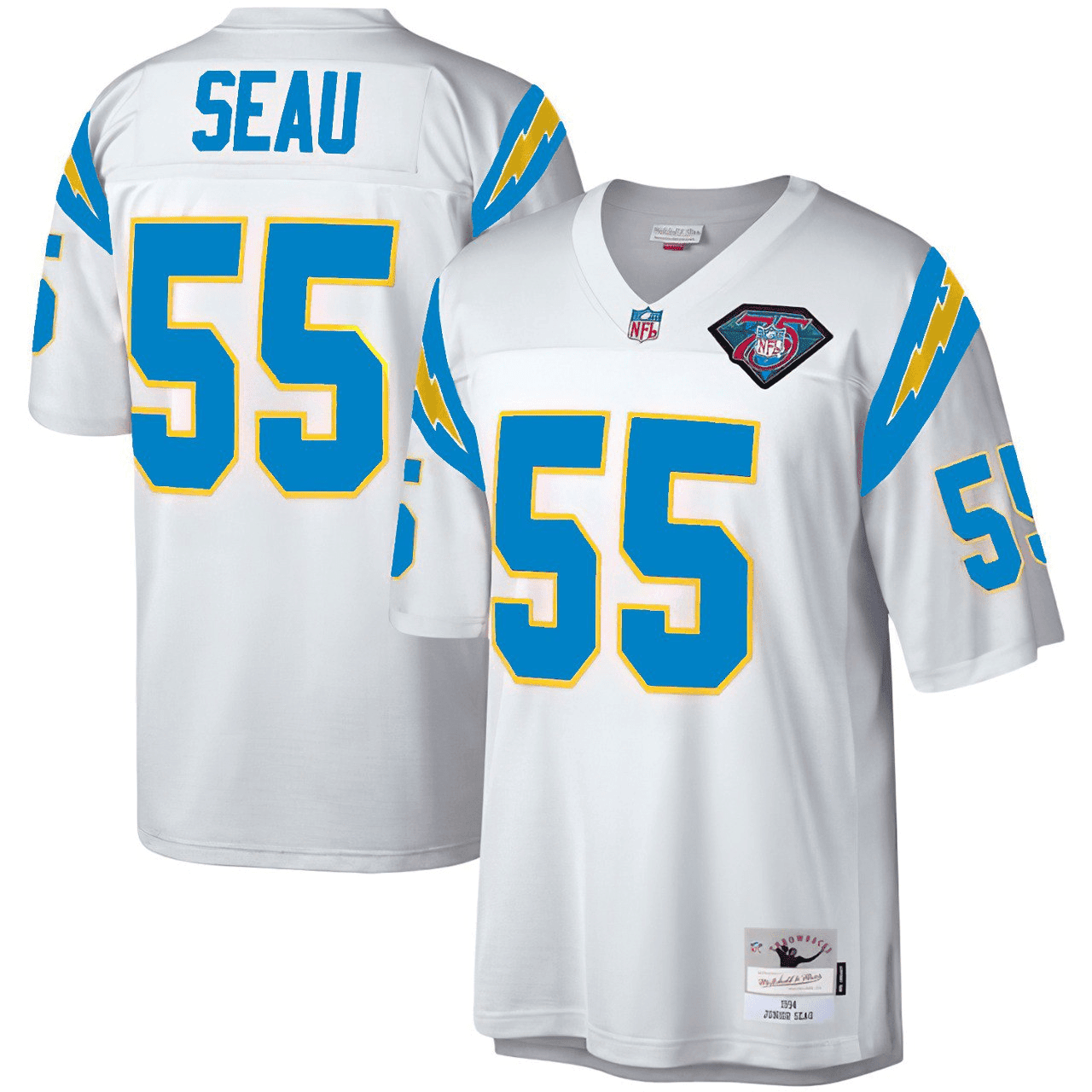 Junior Seau San Diego Chargers Jersey - All Stitched