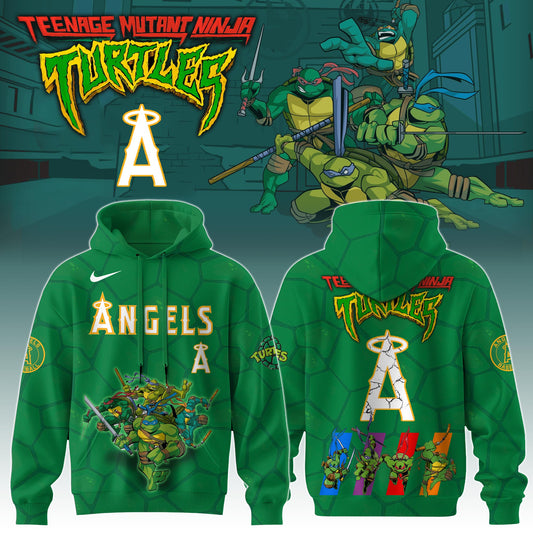 .        Los Angeles Angels MLB x Ninja Turtles Special Edition Hoodie 2025