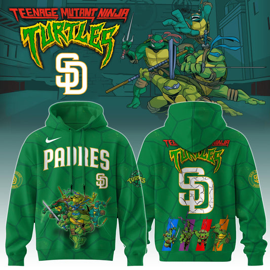 .         San Diego Padres MLB x Ninja Turtles Special Edition Hoodie 2025
