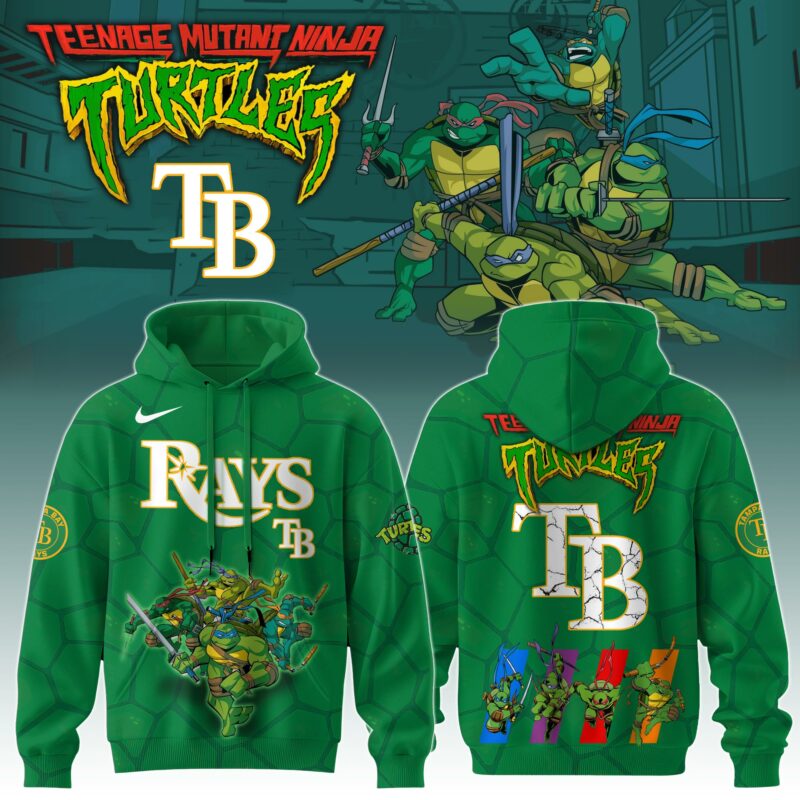 .        Tampa Bay Rays MLB x Ninja Turtles Special Edition Hoodie 2025